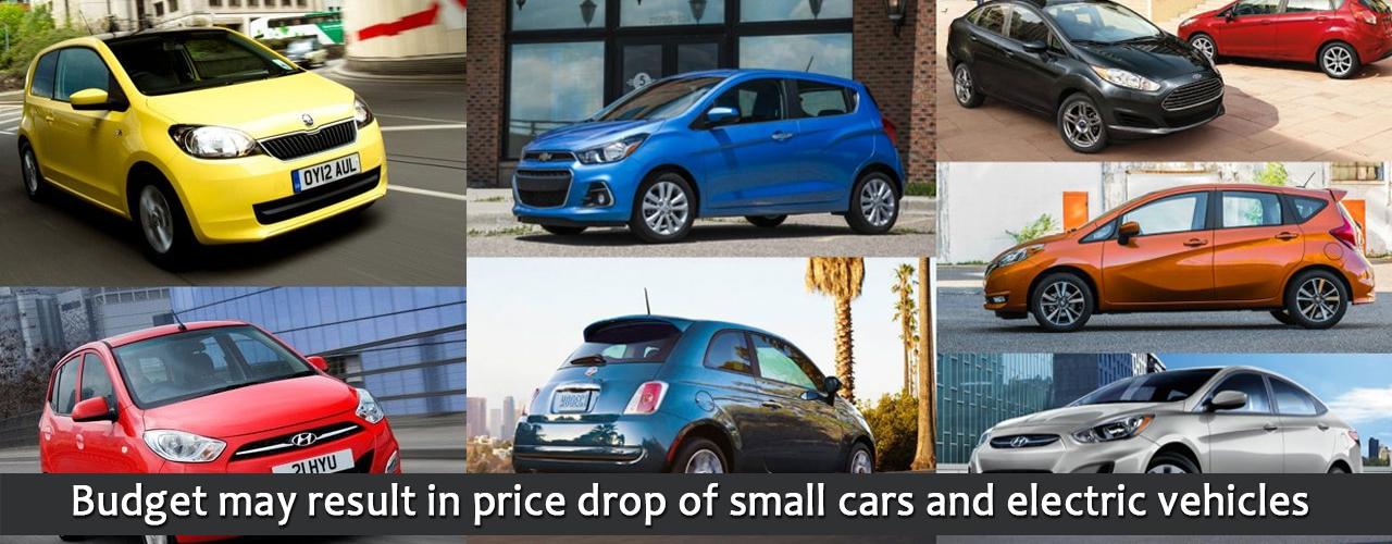 Budget may result in price drop of small cars and electric vehicles