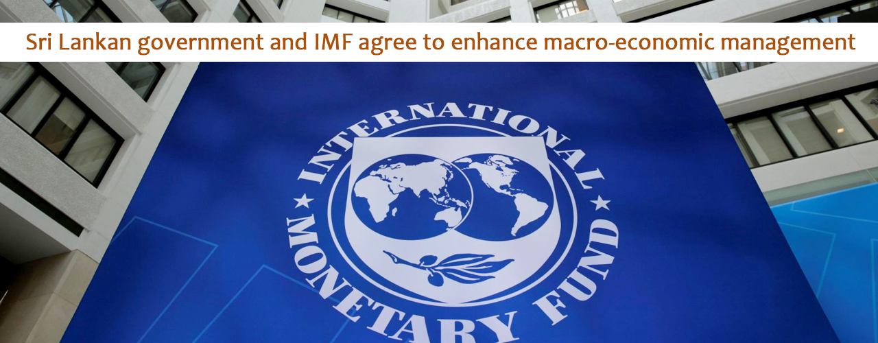 Sri Lankan government and IMF agree to enhance macro-economic management