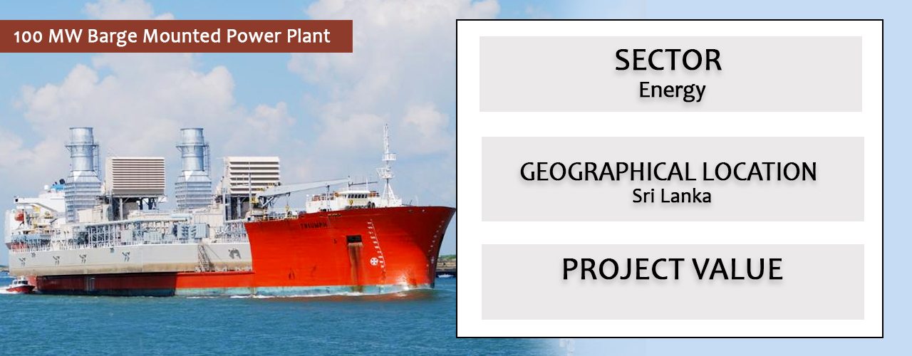 100 MW Barge Mounted Power Plant Opportunity Sri Lanka