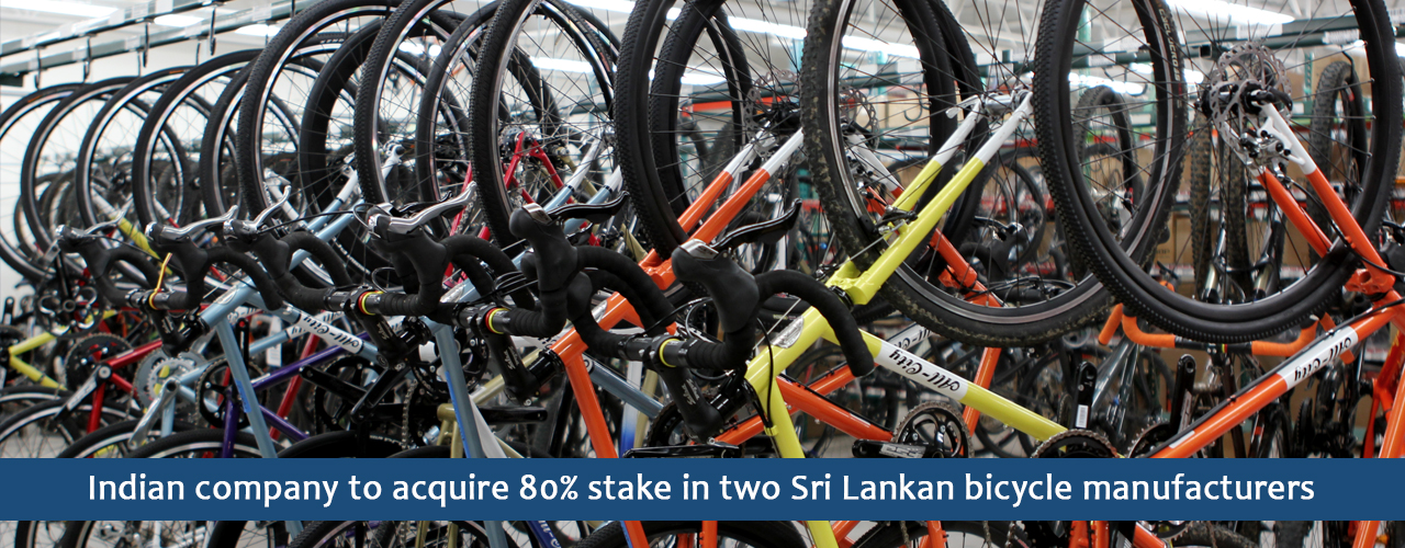 Indian company to acquire 80% stake in two Sri Lankan bicycle manufacturers