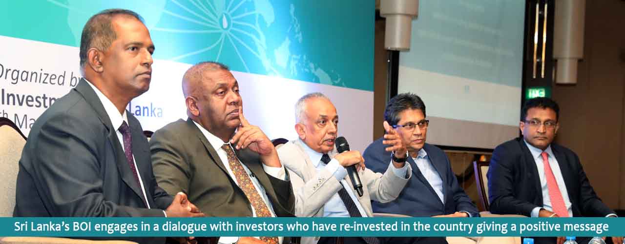 Sri Lanka’s BOI engages in a dialogue with investors who have re-invested in the country giving a positive message