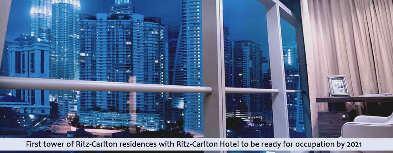 First tower of Ritz-Carlton residences with Ritz-Carlton Hotel to be ready for occupation by 2021