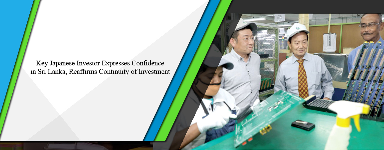 Key Japanese investor expresses confidence in Sri Lanka, reaffirms continuity of investment
