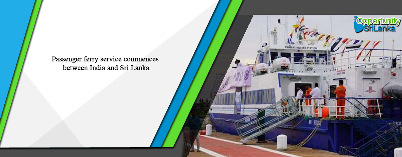 Passenger ferry service commences between India and Sri Lanka