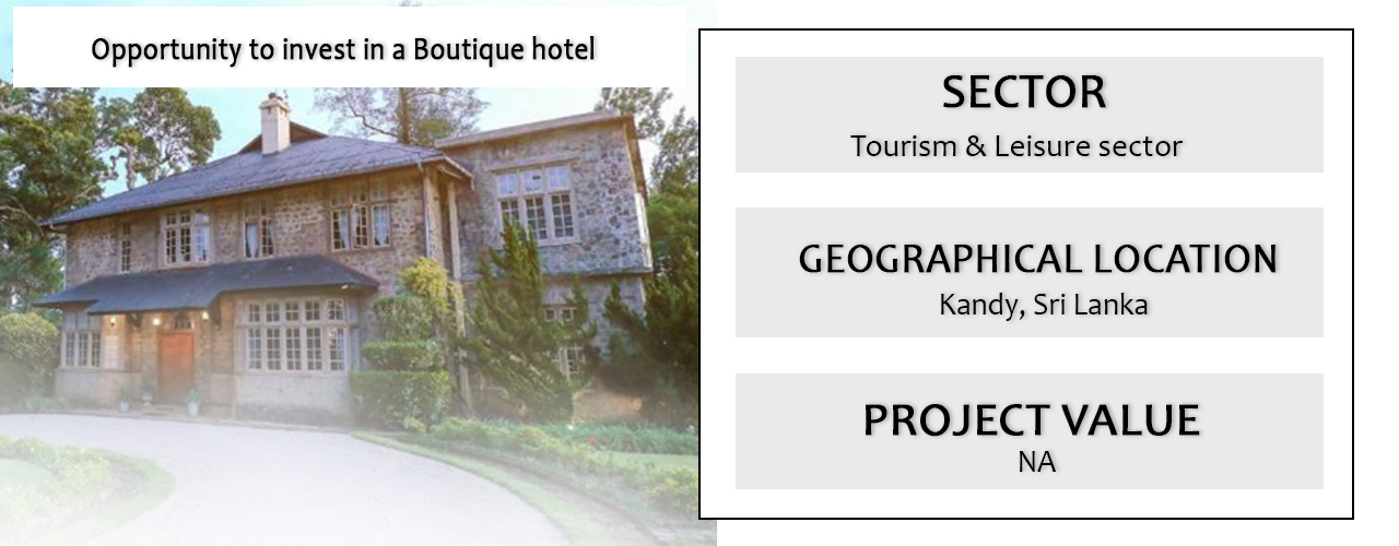Opportunity to invest in a Boutique hotel
