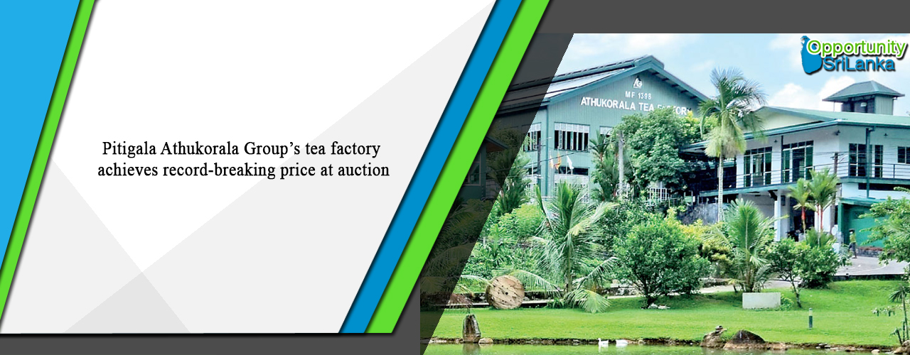Pitigala Athukorala Group’s tea factory achieves record-breaking price at auction