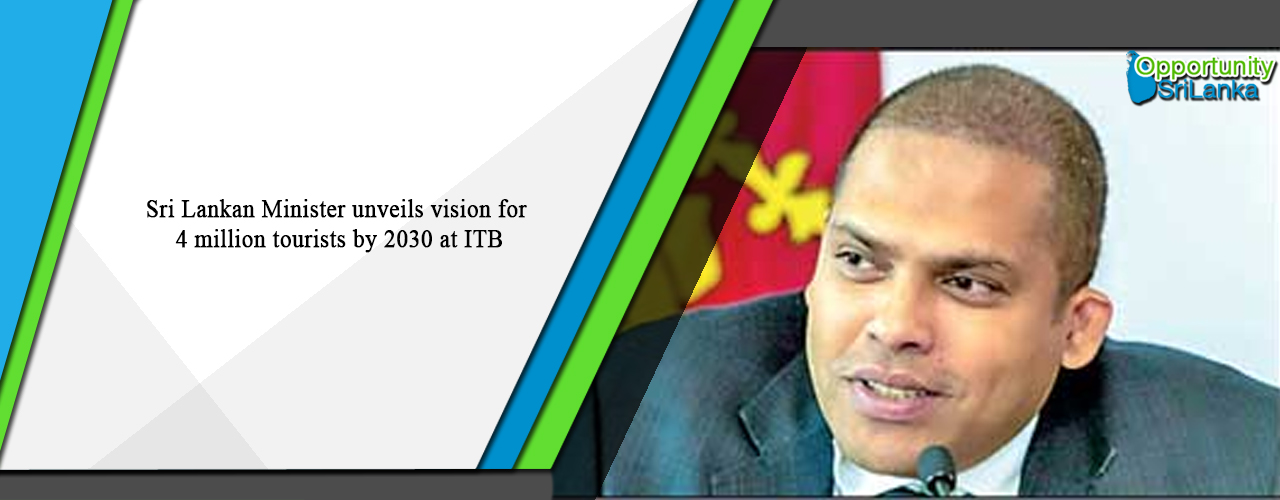 Sri Lankan Minister unveils vision for 4 million tourists by 2030 at ITB