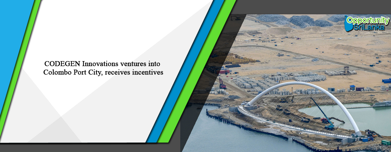CODEGEN Innovations ventures into Colombo Port City, receives incentives