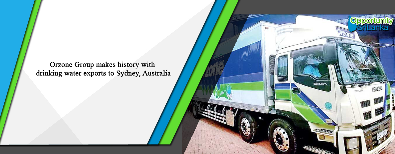 Orzone Group makes history with drinking water exports to Sydney, Australia