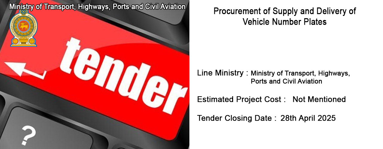 Procurement of Supply and Delivery of Vehicle Number Plates