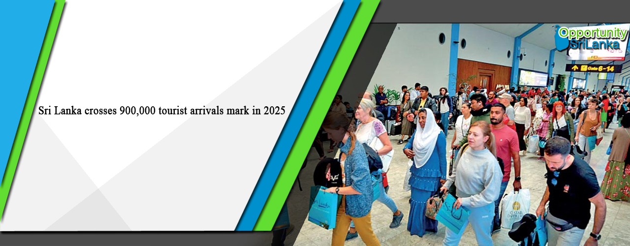 Sri Lanka crosses 900,000 tourist arrivals mark in 2025