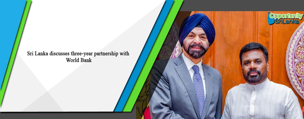 Sri Lanka discusses three-year partnership with World Bank