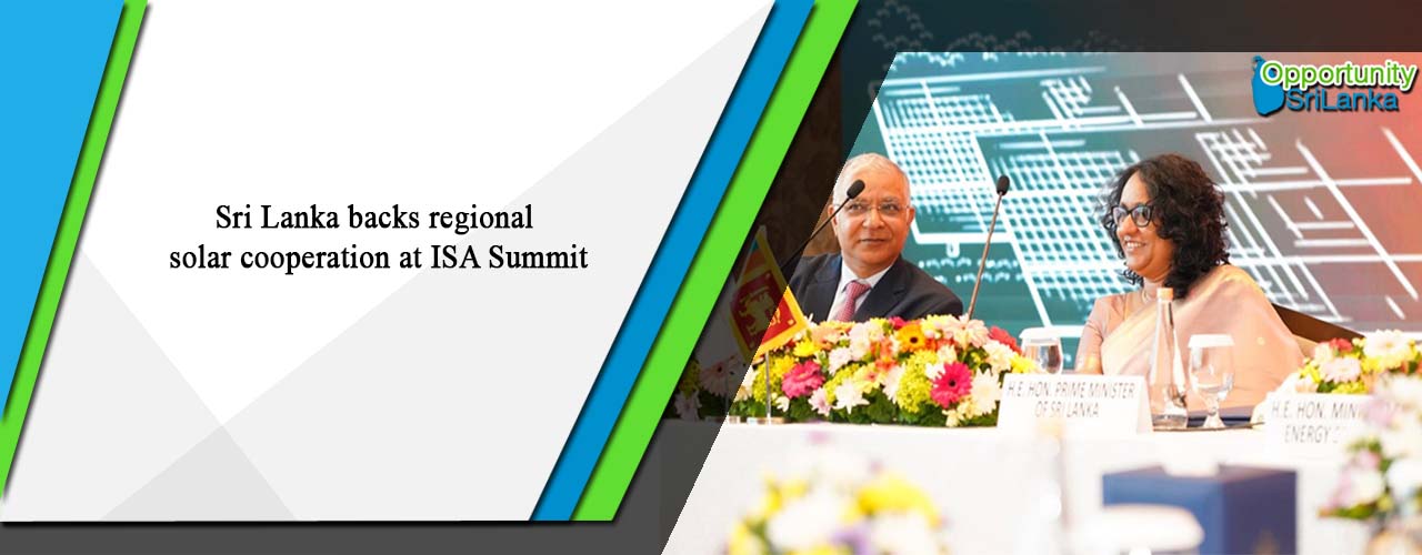 Sri Lanka backs regional solar cooperation at ISA Summit