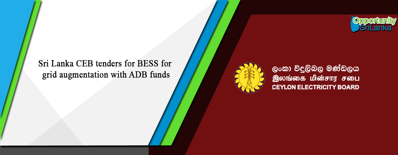 Sri Lanka CEB tenders for BESS for grid augmentation with ADB funds