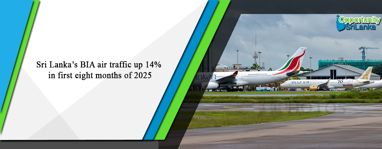 Sri Lanka’s BIA air traffic up 14% in first eight months of 2025
