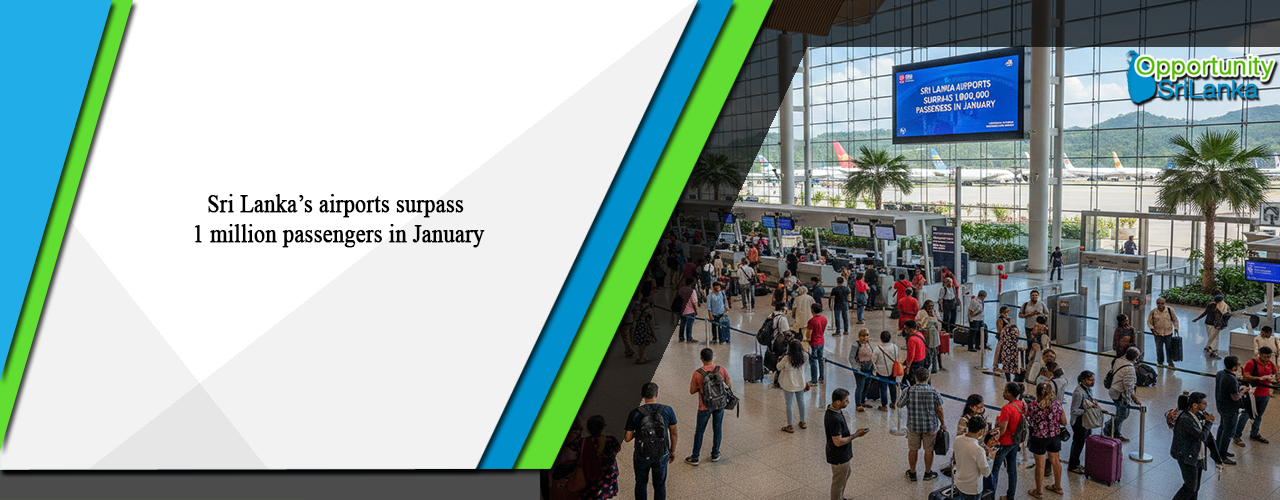 Sri Lanka’s airports surpass 1 million passengers in January