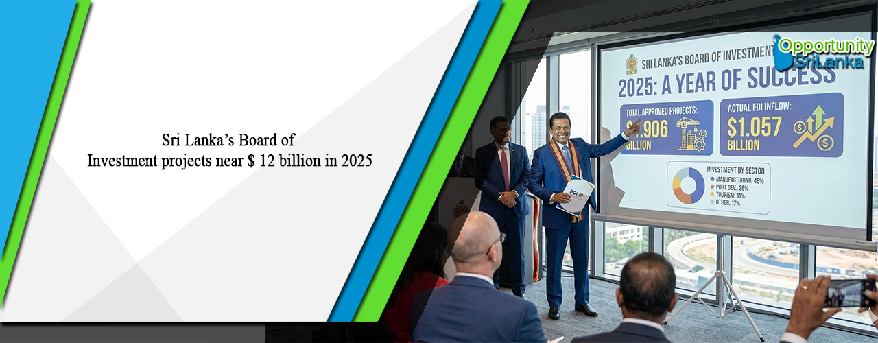 Sri Lanka’s Board of Investment projects near $ 12 billion in 2025