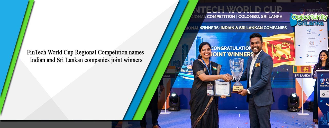 FinTech World Cup Regional Competition names Indian and Sri Lankan companies joint winners