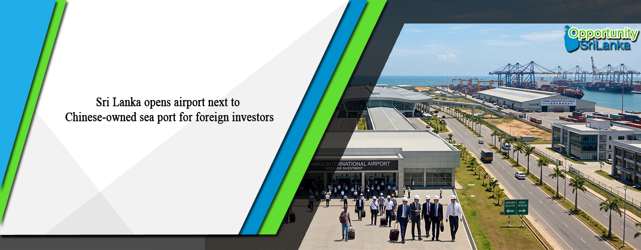 Sri Lanka opens airport next to Chinese-owned sea port for foreign investors