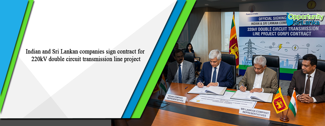 Indian and Sri Lankan companies sign contract for 220kV double circuit transmission line project