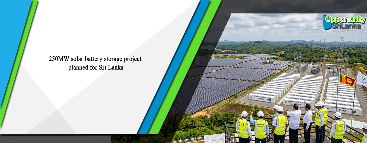 250MW solar battery storage project planned for Sri Lanka