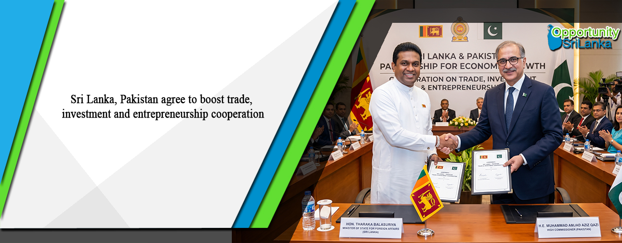Sri Lanka, Pakistan agree to boost trade, investment and entrepreneurship cooperation
