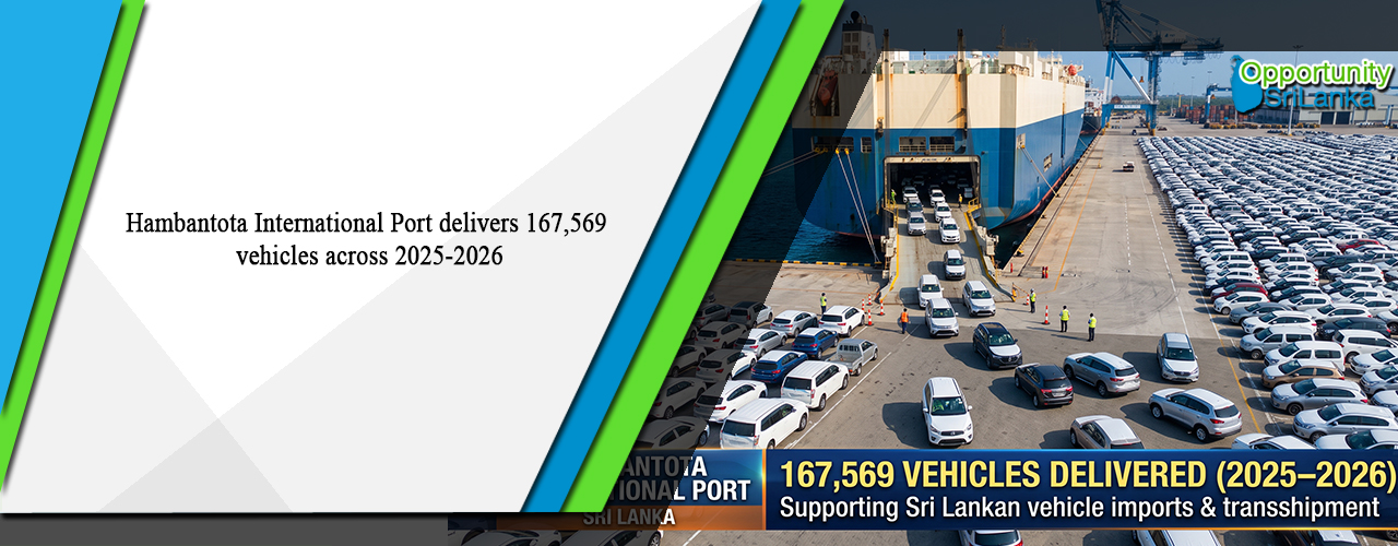 Hambantota International Port delivers 167,569 vehicles across 2025-2026