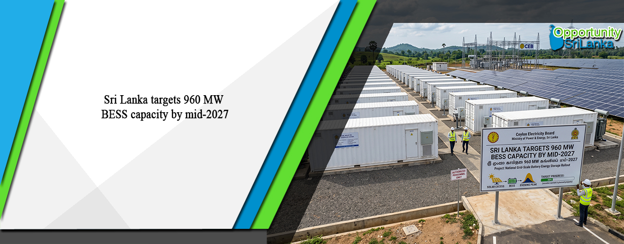 Sri Lanka targets 960 MW BESS capacity by mid-2027